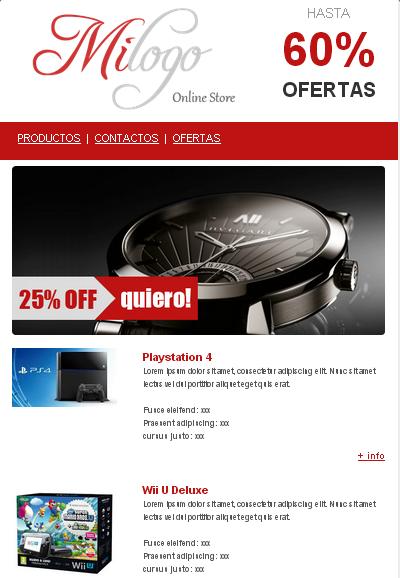 plantilla de email marketing para para ofertas